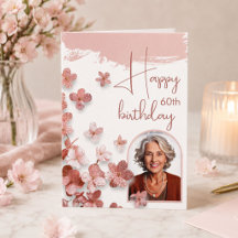 Flores de purpurina rosa Cumpleaños de mujer foto 