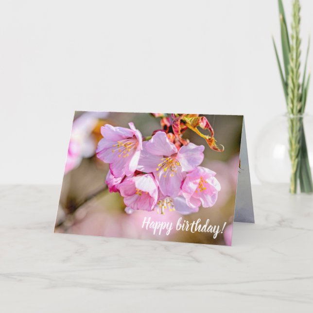 Tarjeta Flores De Sakura Encantadoras Y Guay En Primavera (Anverso)