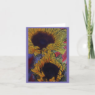Tarjeta Flores de sol brillantes