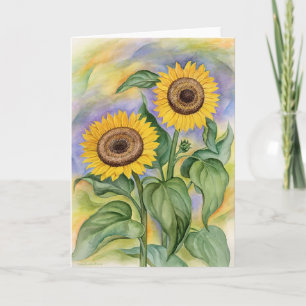Tarjeta Flores de Sun en el amanecer de Jude Maceren.com