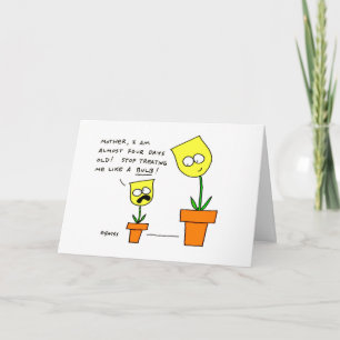 Tarjeta Flores de tulipanes amarillos y Días de la Madre d