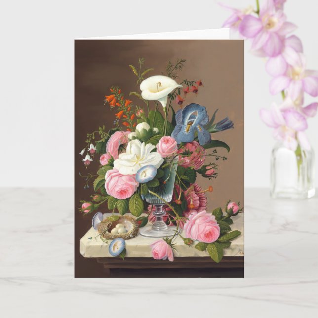 Tarjeta Flores de verano tempranas, Severin Roesen (Orquídea)
