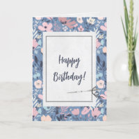 Flores de verano y cumpleaños de aguja