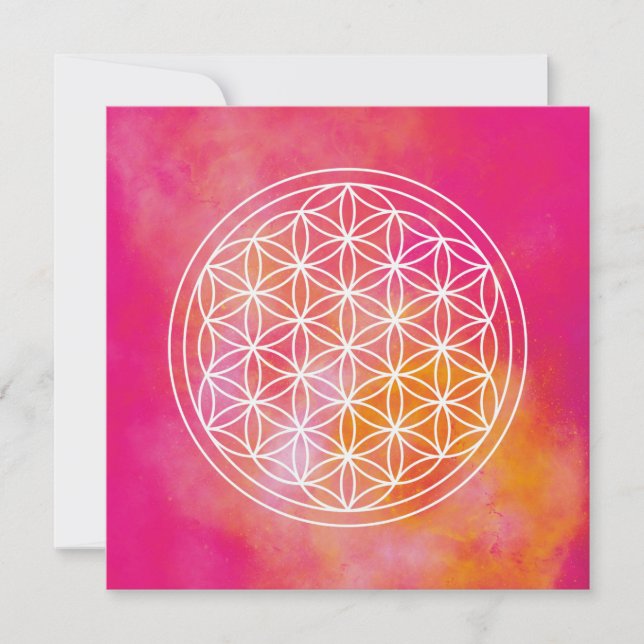 Tarjeta Flores de vida (Anverso)