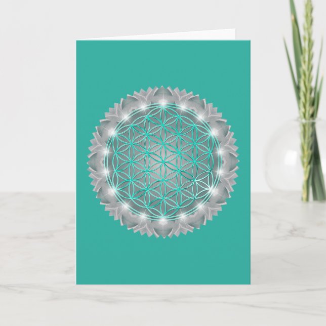 Tarjeta FLORES DE VIDA - Luz de Geometrio Sagrada 2 (Anverso)