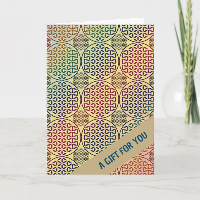 Tarjeta FLORES DE VIDA - patrón de grifo 1 (Anverso)