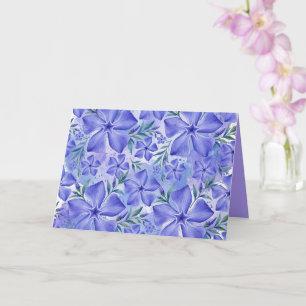 Tarjeta Flores de Vinca Azul Violeta Vinca