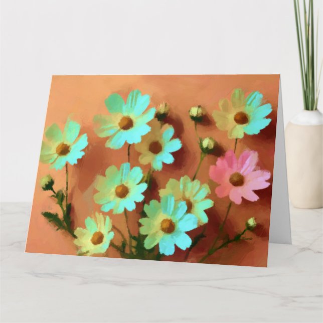 Tarjeta Flores de zinnia frecuentes (Anverso)