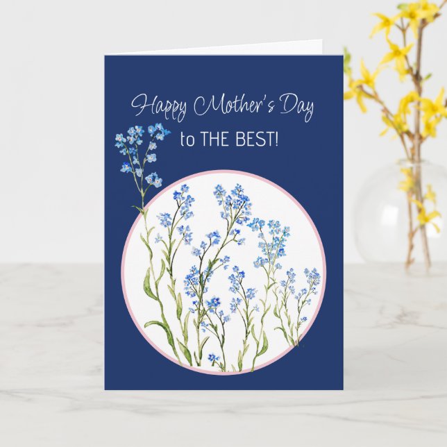 Tarjeta Flores del Día de la Madre Nomeolvides  (flor amarilla)