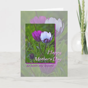 Tarjeta Flores del día de la madre para ambas madres
