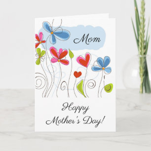 Tarjeta Flores dulces para mamá en el día de la madre
