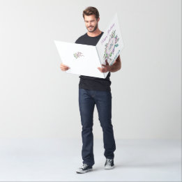 Tarjeta Flores elegantes acuarela Monograma cumpleaños gra