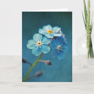 Tarjeta Flores elegantes azules negras
