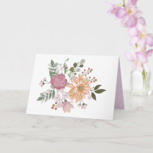 Tarjeta Flores elegantes, un amigo es...
