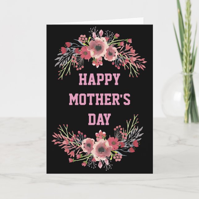 Tarjeta Flores en Flor Día de la Madre (Anverso)