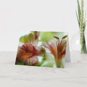 Tarjeta Flores en hielo