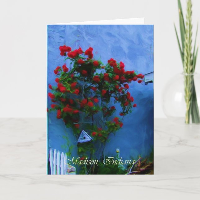 Tarjeta Flores en la floración en Madison, Indiana (Anverso)