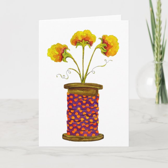 Tarjeta Flores en la piscina de madera (Anverso)