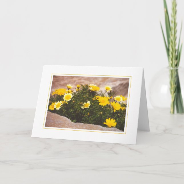 Tarjeta Flores en las ruinas (Anverso)