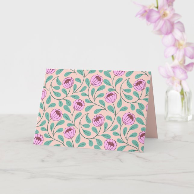 Tarjeta Flores en negrita rosa (Orquídea)