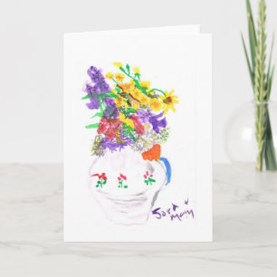 Tarjeta Flores en un florero