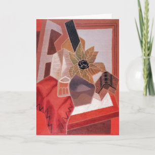 Tarjeta Flores en una mesa por Juan Gris, Cubismo vintage