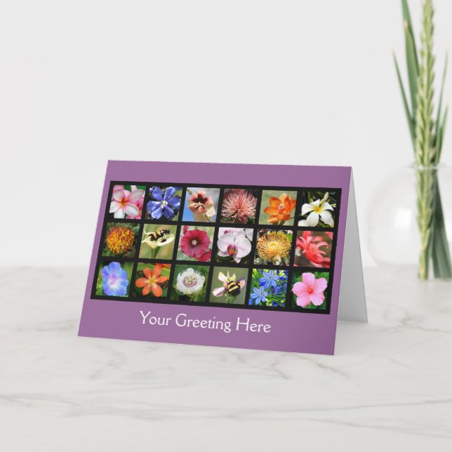 Tarjeta Flores exóticas del mundo (Anverso)