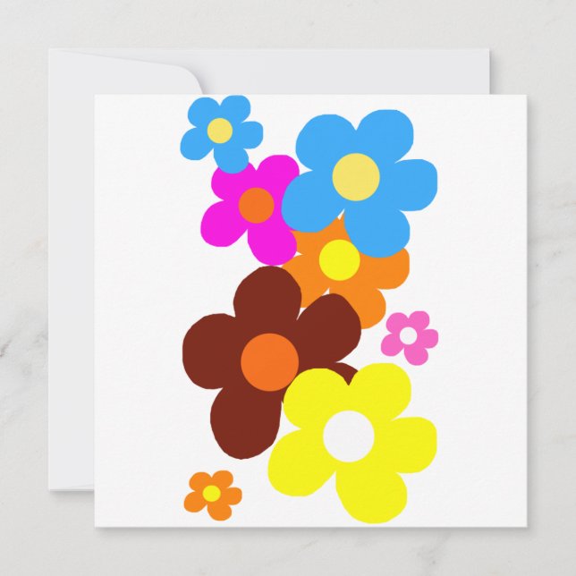 Tarjeta Flores felices (Anverso)