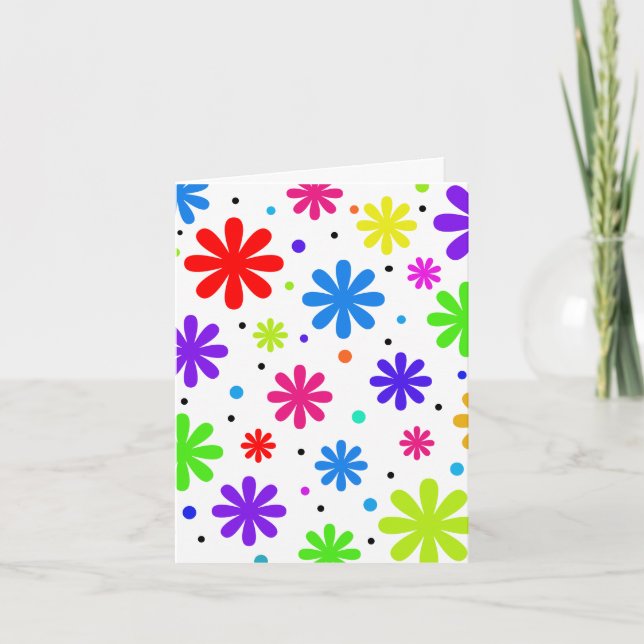 Tarjeta Flores: Feliz cumpleaños divertido para cualquiera (Anverso)