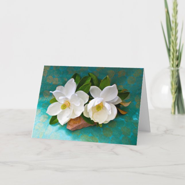 Tarjeta Flores | Flor de Magnolia (Anverso)