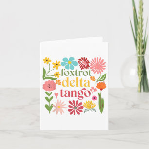 Tarjeta Flores florales sutiles Trump resisten a Foxtrot D