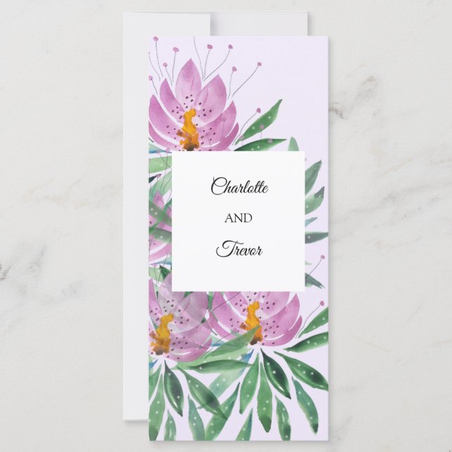 Tarjeta Flores florecen obras de arte violeta original acu (Anverso)
