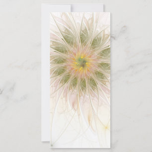 Tarjeta Flores fractales de fantasía suaves y tiernas 