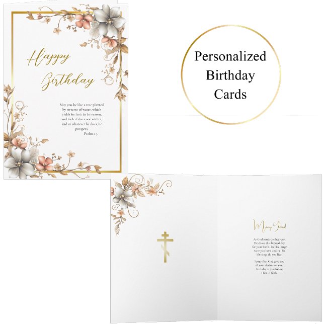 Tarjeta Flores grises de plata de Salmón polvo Cumpleaños (Subido por el creador)