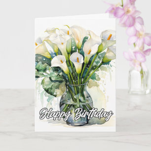Tarjeta Flores Hermosas de Lirio de Calla