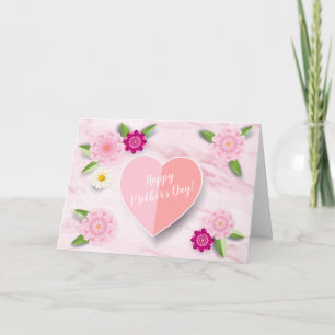 Tarjeta Flores hermosas felices del día de madre que