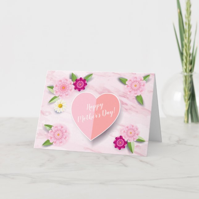Tarjeta Flores hermosas felices del día de madre que (Anverso)