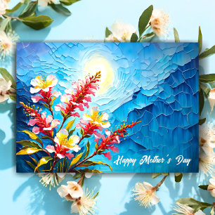 Tarjeta Flores mellizas australianas felices del Día de la