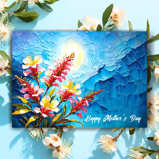 Tarjeta Flores mellizas australianas felices del Día de la (Beautiful card that any flower loving Mom would appreciate it! )