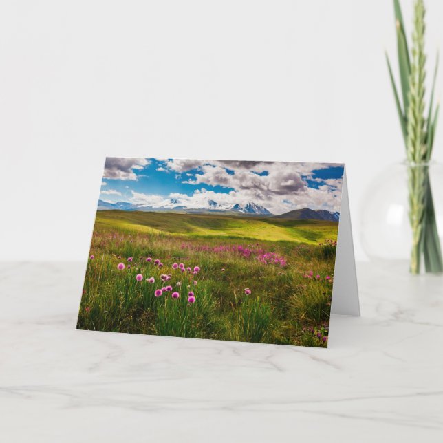 Tarjeta Flores | Montañas de Altai, Siberia, Rusia (Anverso)