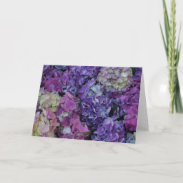 Tarjeta Flores moradas