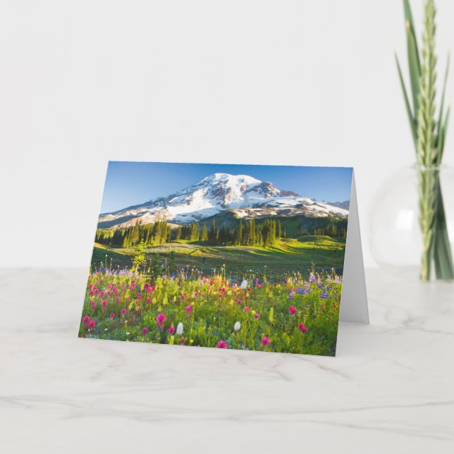 Tarjeta Flores | Mt. Rainier Wildflowers (Anverso)