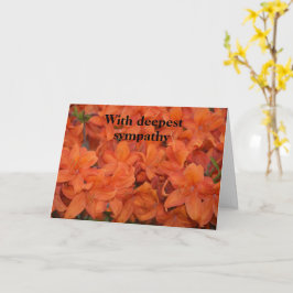 Tarjeta Flores Naranjas- Con profunda simpatía