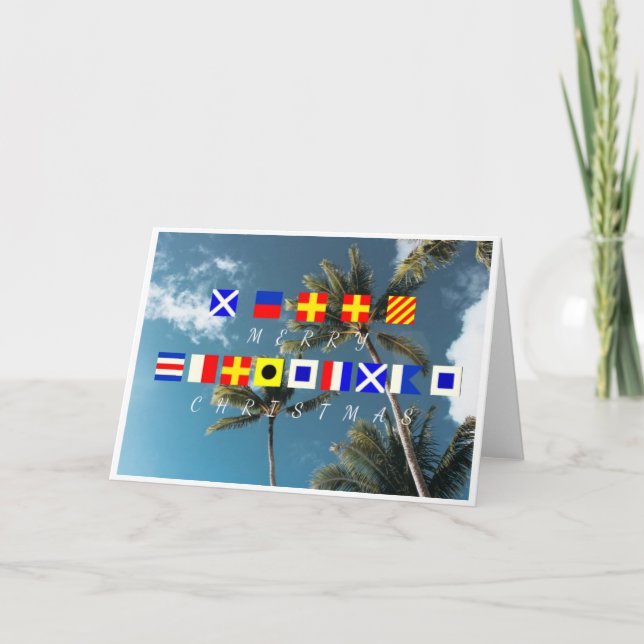 Tarjeta Flores navideñas de Feliz (Anverso)