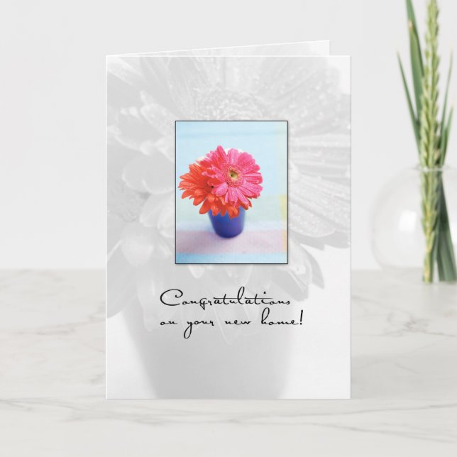 Tarjeta Flores nuevas para el hogar (Anverso)