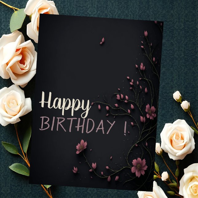 Tarjeta Flores oscuras Cumpleaños gótico (Subido por el creador)