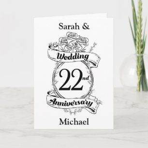 Tarjeta Flores para Aniversario de Bodas 22