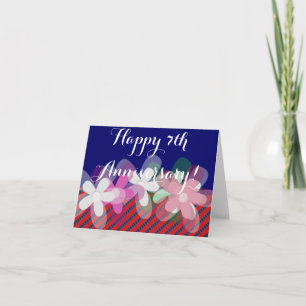 Tarjeta flores para aniversario de bodas número 7