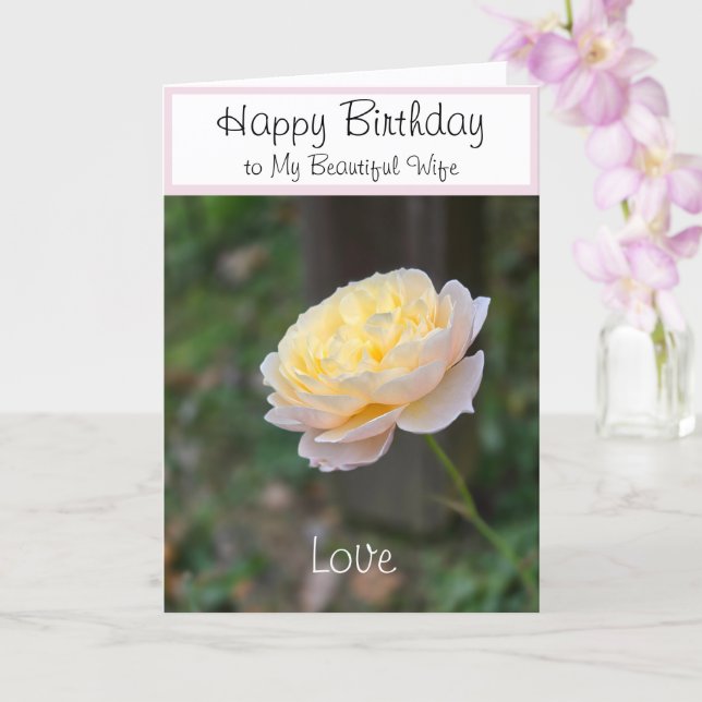 Tarjeta Flores para el cumpleaños de la esposa o para cual (Orquídea)