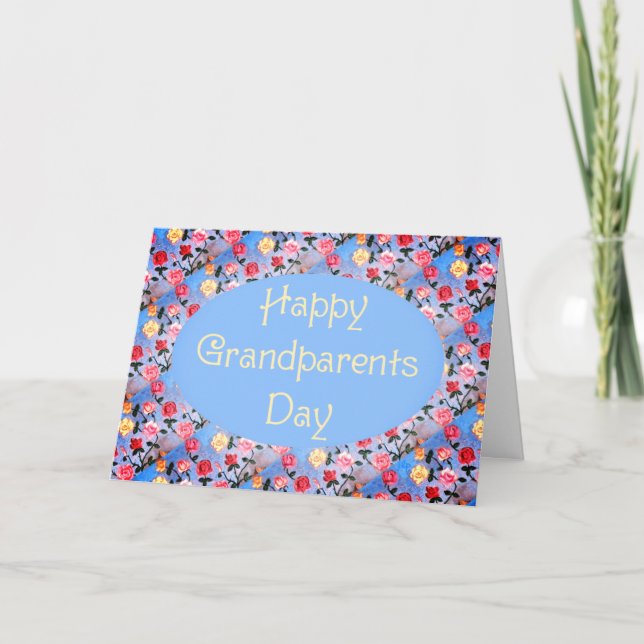 Tarjeta Flores Para El Día De Los Abuelos (Anverso)